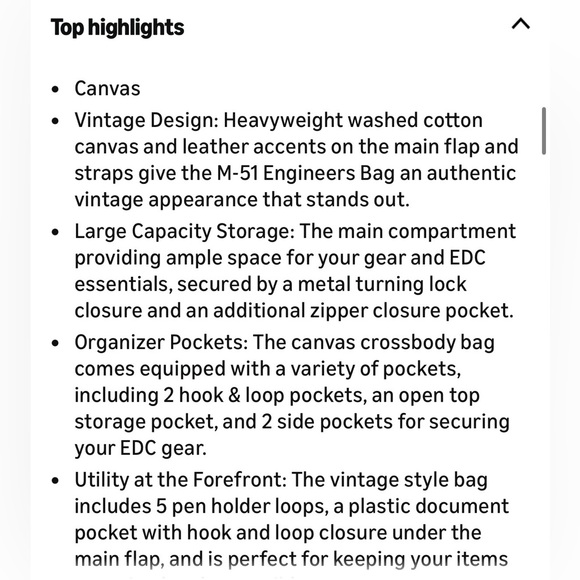 Rothco Vintage M-51 Engineers Bag, Heavy-Duty Canvas Shoulder Utility Bag - Picture 5 of 7